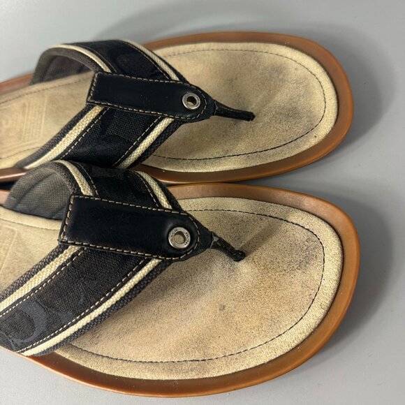 COACH Morrison Signature Men\'s Flip Flops, Size 10 M